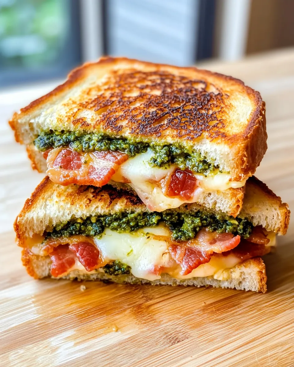 Easy Pesto Grilled Cheese dish photo