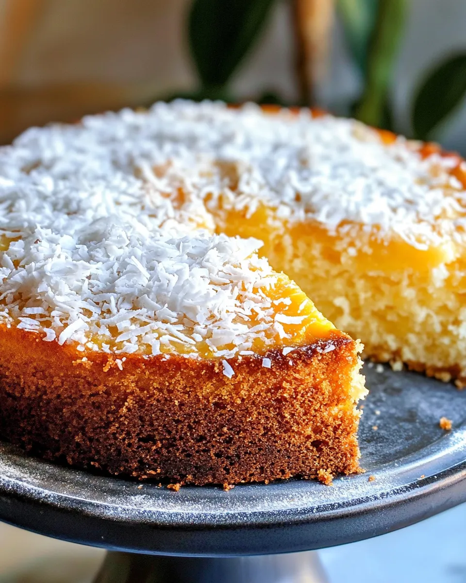 Classic Pineapple Coconut Sunshine Cake image