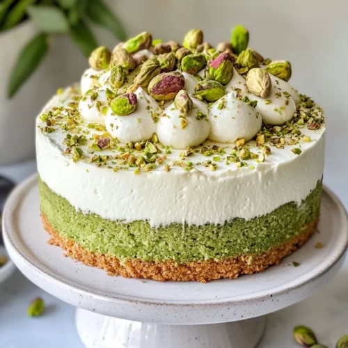 Delicious Pistachio Cream Cake photo