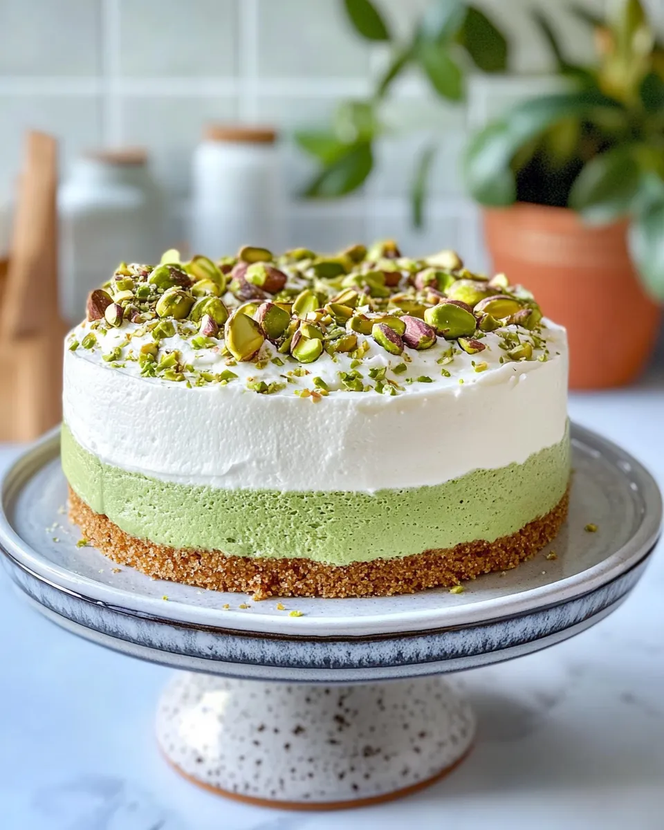 Classic Pistachio Cream Cake image
