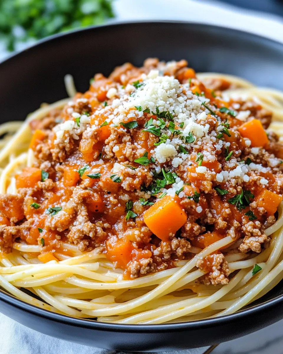 Delicious Pumpkin Bolognese dish photo