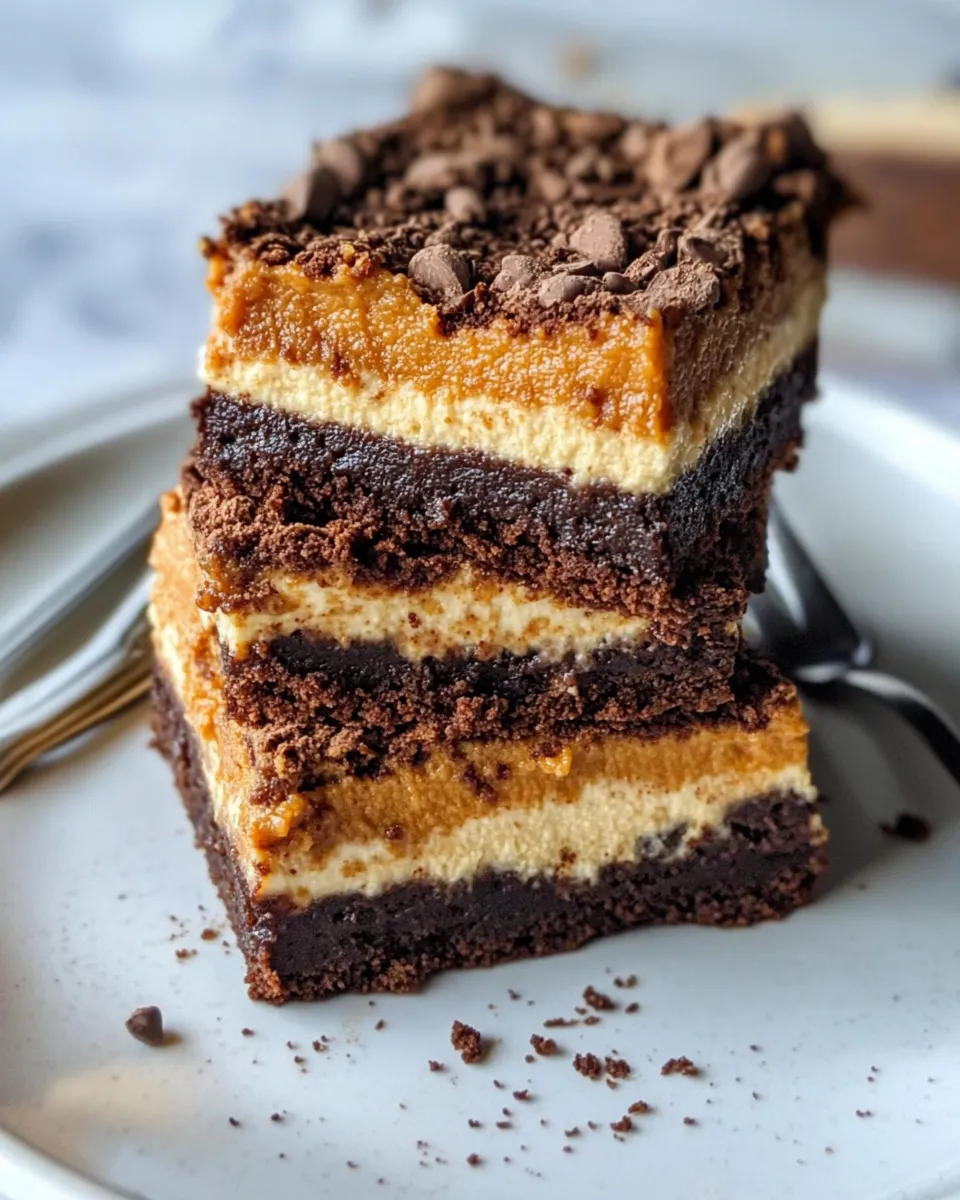 Homemade Pumpkin Cheesecake Brownies photo
