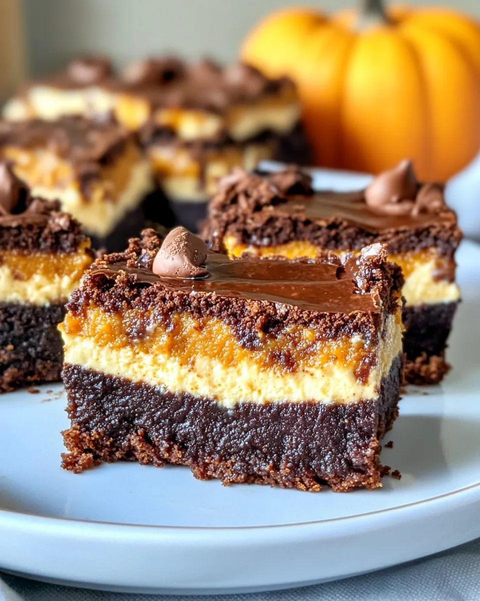 Classic Pumpkin Cheesecake Brownies recipe image