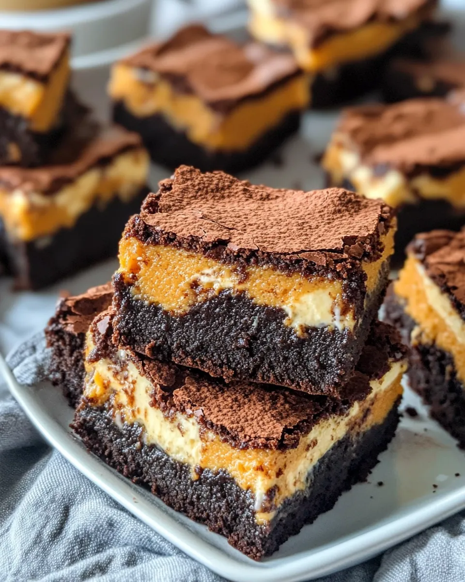 Easy Pumpkin Cheesecake Brownies dish photo