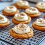 Homemade Pumpkin Sugar Cookies with Cream Cheese Frosting photo