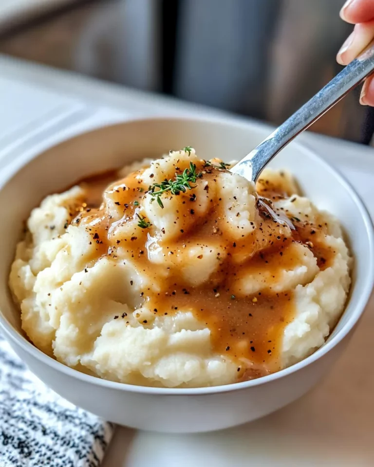 Homemade Roasted Garlic Mashed Potato Bowls (with Turkey Gravy) recipe photo
