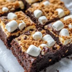 Homemade Sâ€™mores Fudge Brownies recipe photo