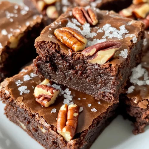 Homemade Salted Caramel Pecan Brownies photo