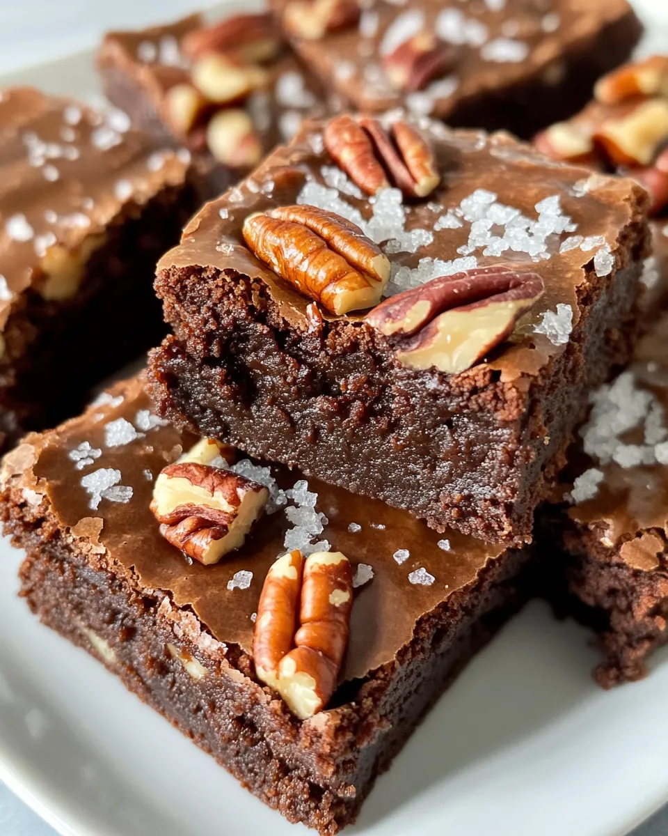 Homemade Salted Caramel Pecan Brownies photo
