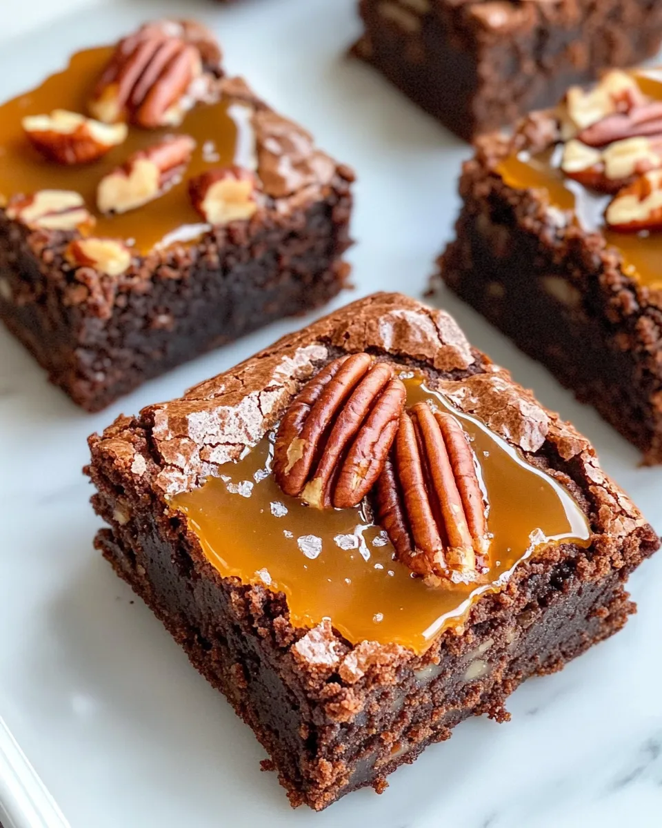 Classic Salted Caramel Pecan Brownies image