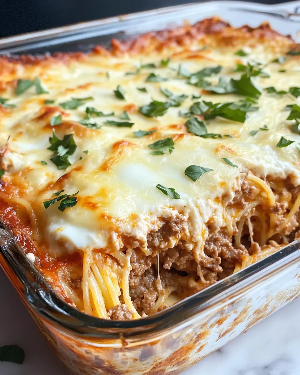 Homemade Spaghetti Pie Casserole photo