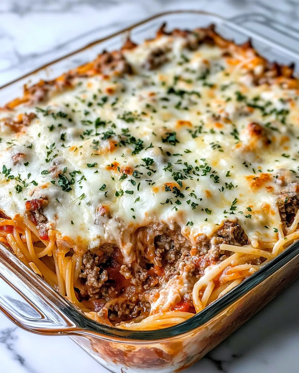 Delicious Spaghetti Pie Casserole dish photo