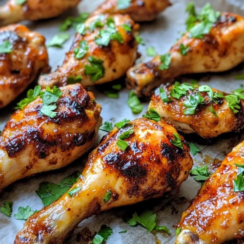Homemade Spiced Apple Glazed Chicken Drumsticks recipe photo