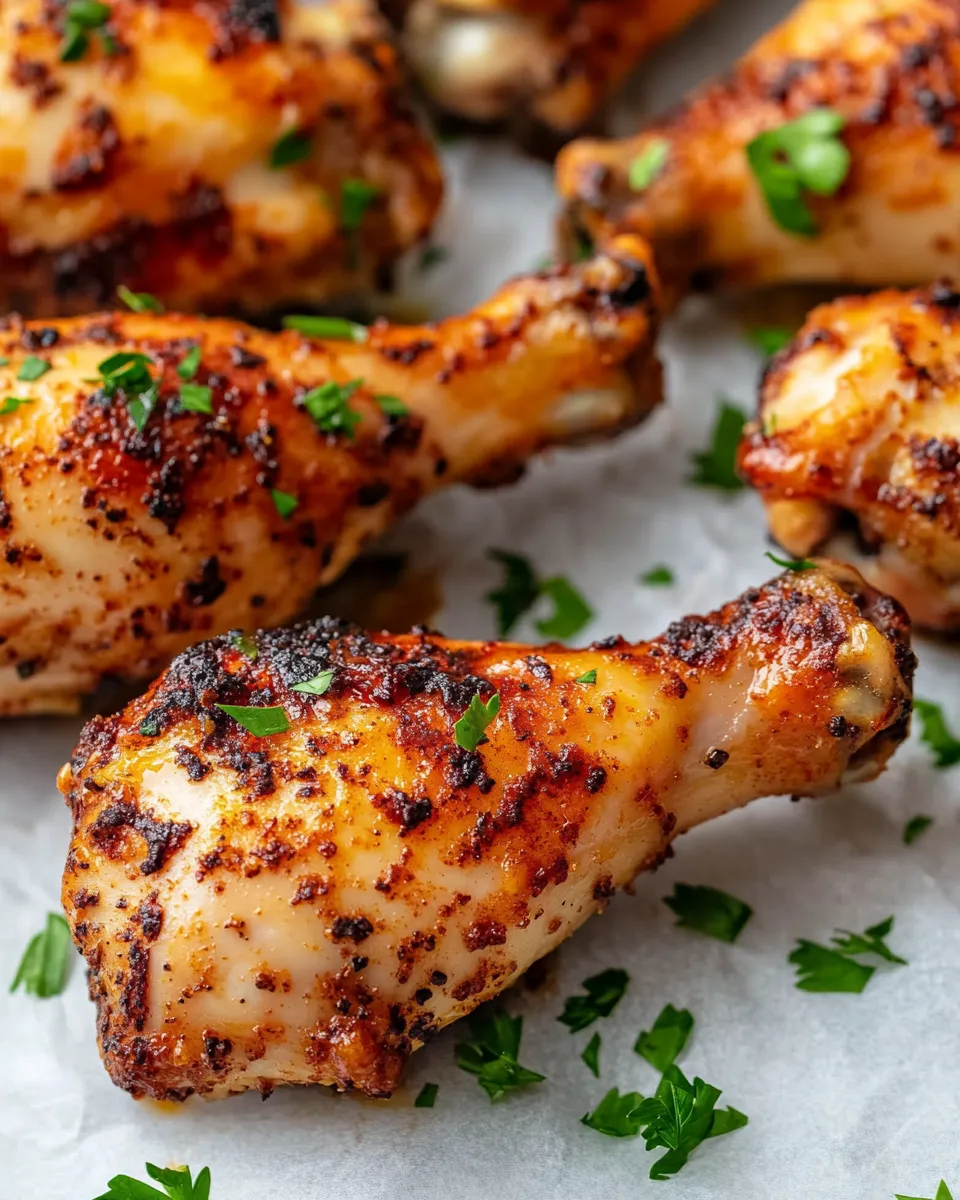 Delicious Spiced Apple Glazed Chicken Drumsticks plate image