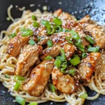 Homemade Sticky Garlic Chicken Noodles photo