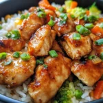 Homemade Sticky Orange Chicken with Fried Rice photo