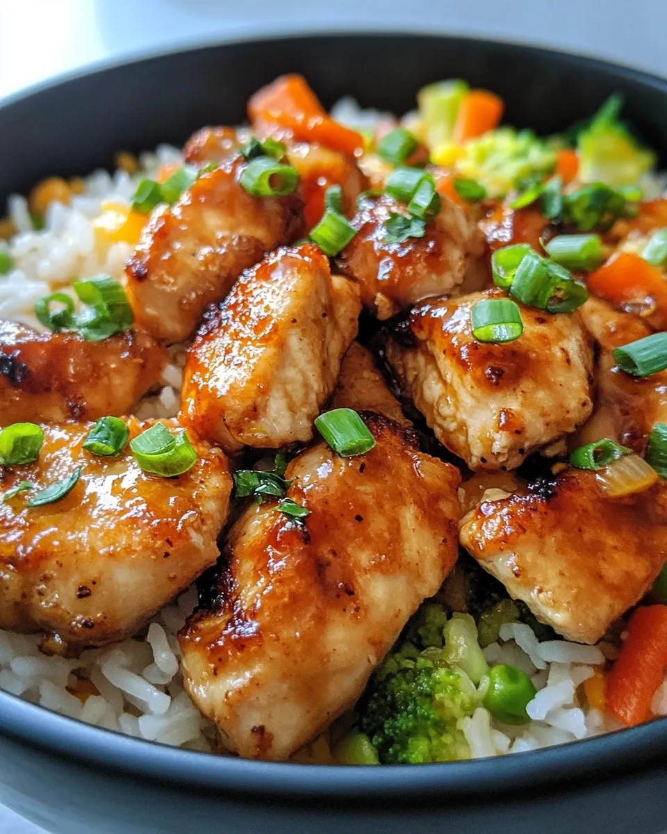 Homemade Sticky Orange Chicken with Fried Rice photo