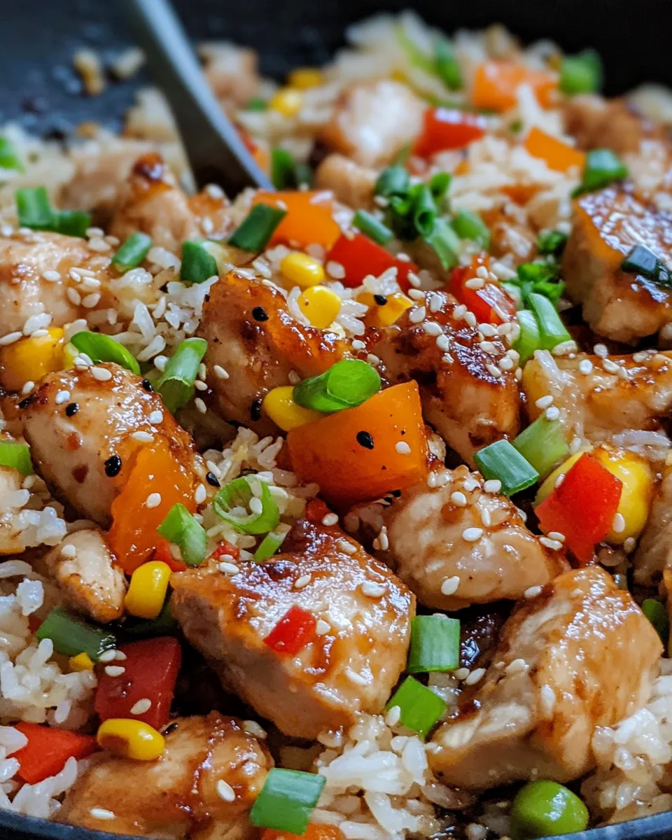Easy Sticky Orange Chicken with Fried Rice recipe image
