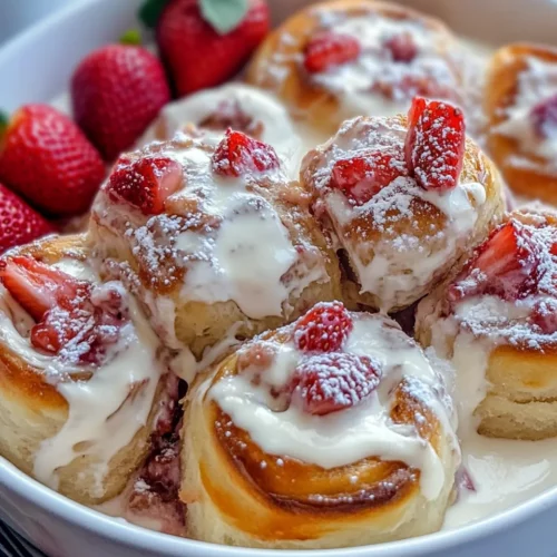 Homemade Strawberry Cheesecake Cinnabon Rolls recipe photo