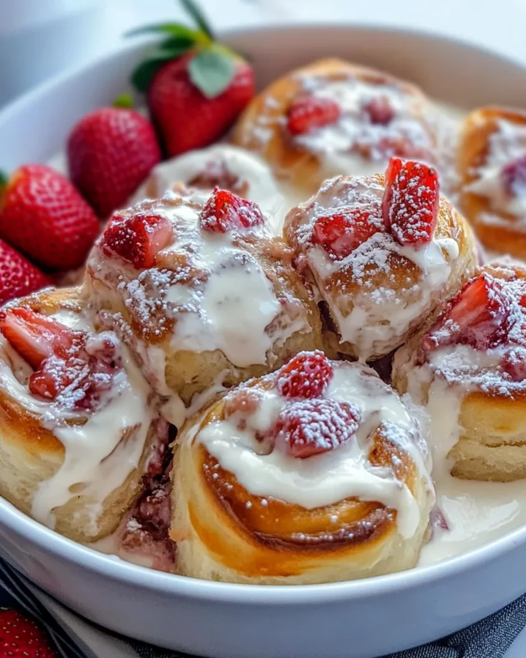 Homemade Strawberry Cheesecake Cinnabon Rolls recipe photo