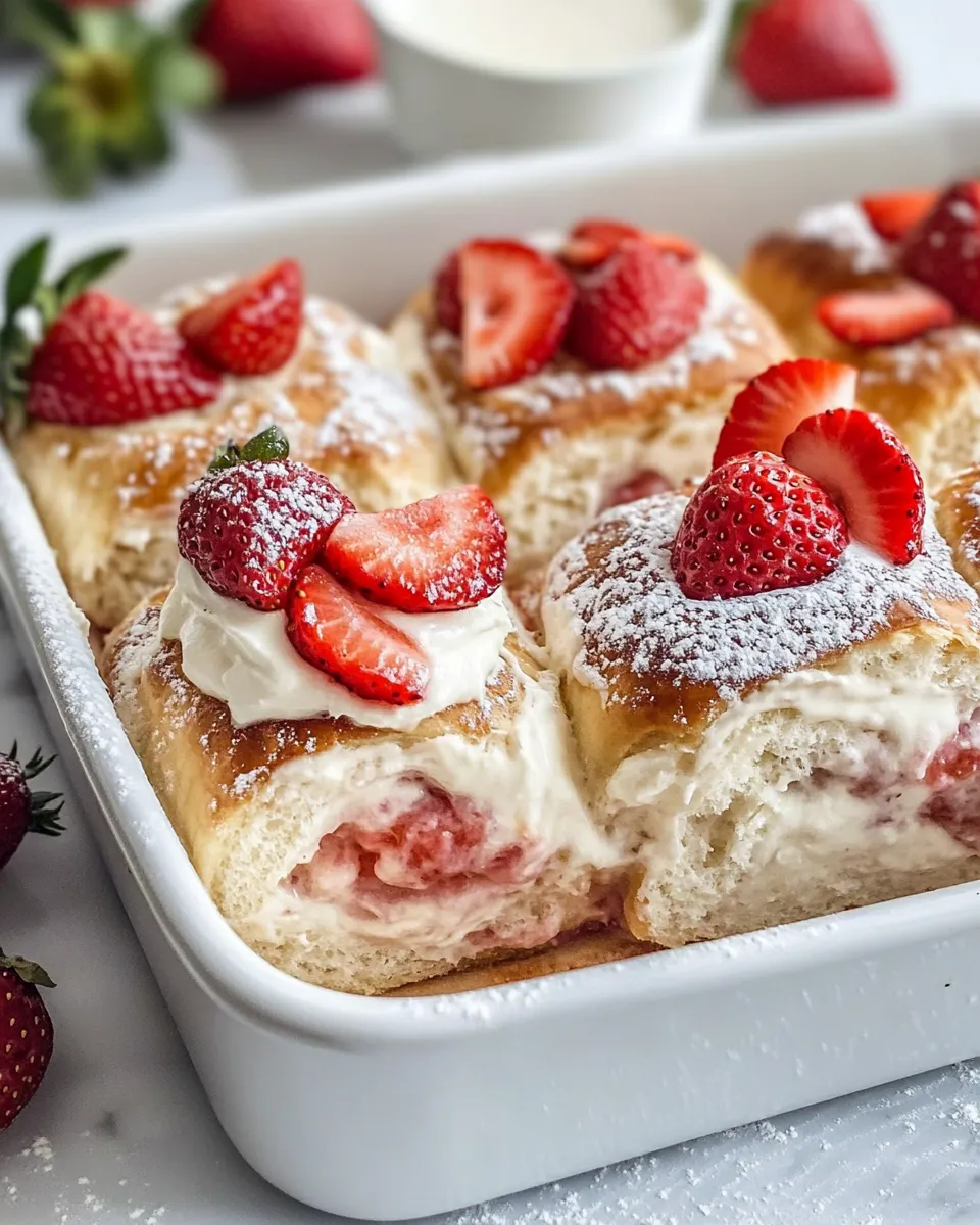 Classic Strawberry Cheesecake Cinnabon Rolls dish photo