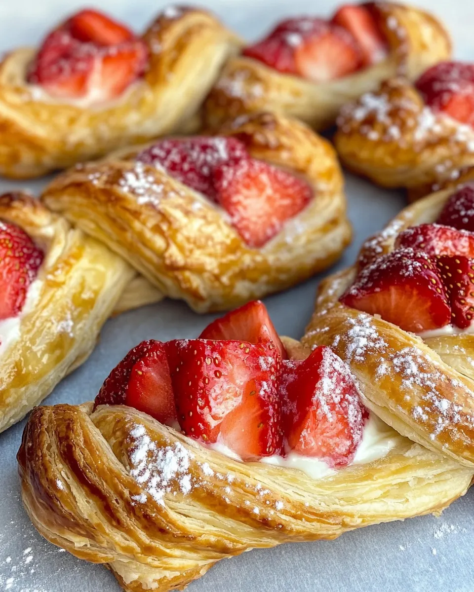Classic Strawberry Cream Cheese Danish Braids image