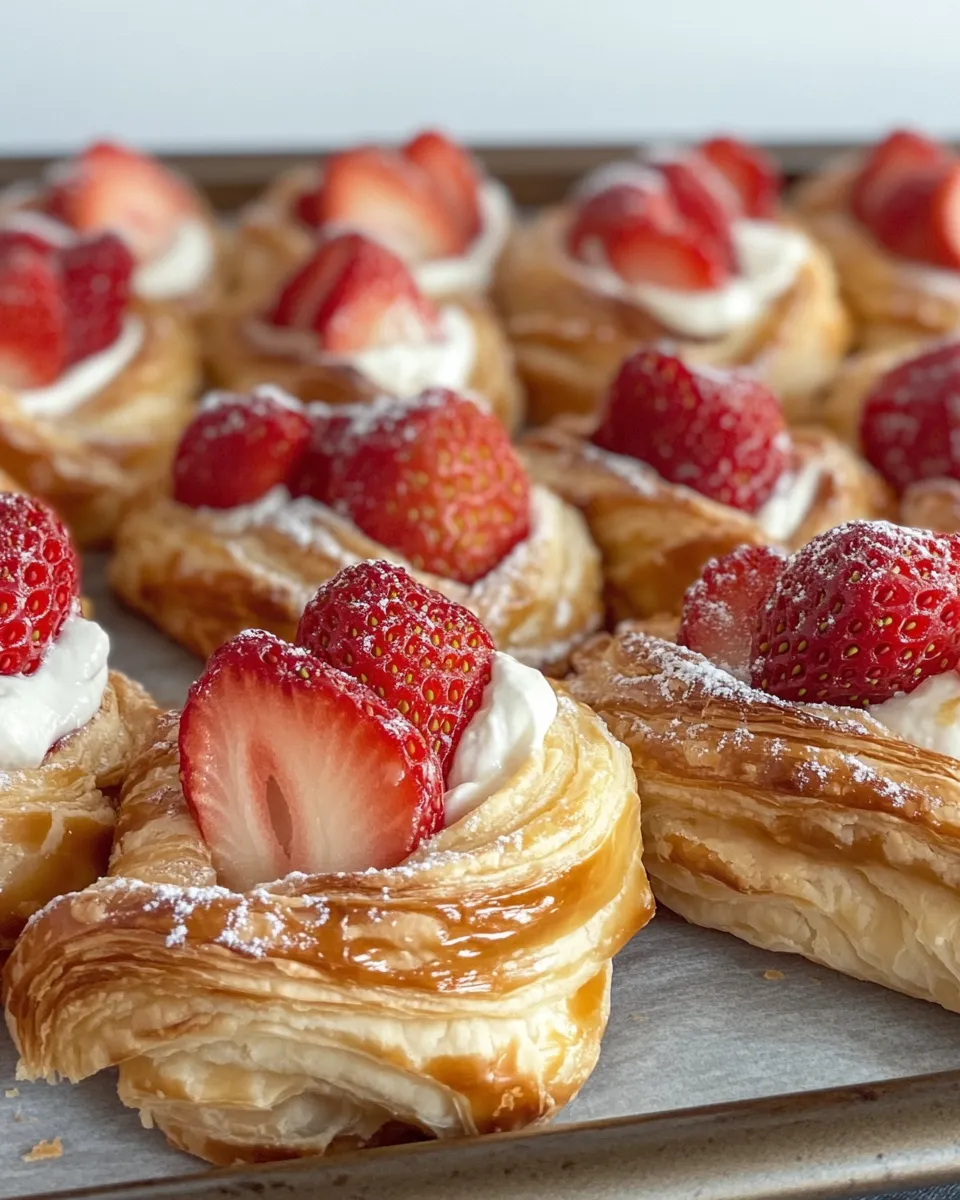 Easy Strawberry Cream Cheese Danish Braids recipe image