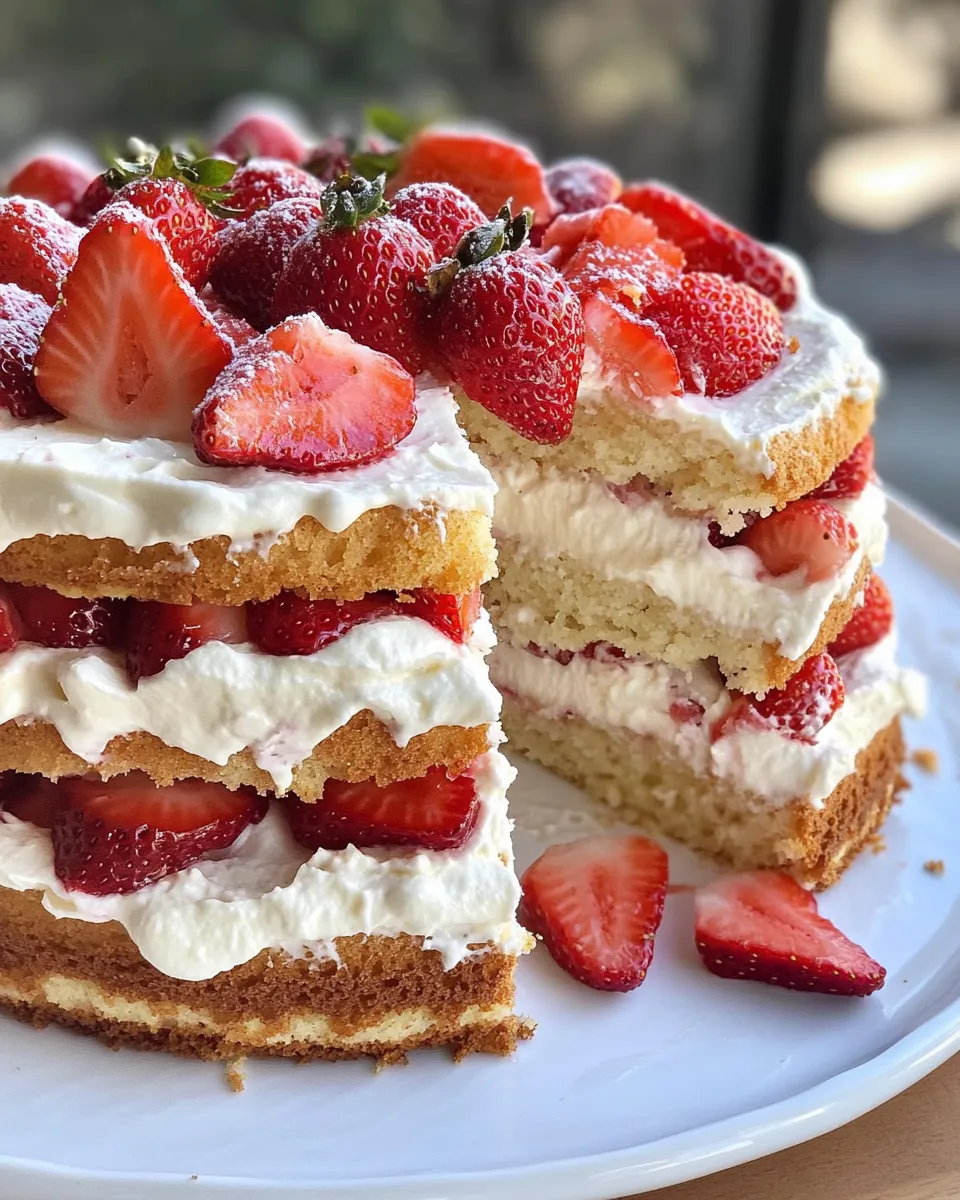 Easy Strawberry Shortcake Layer Cake recipe photo