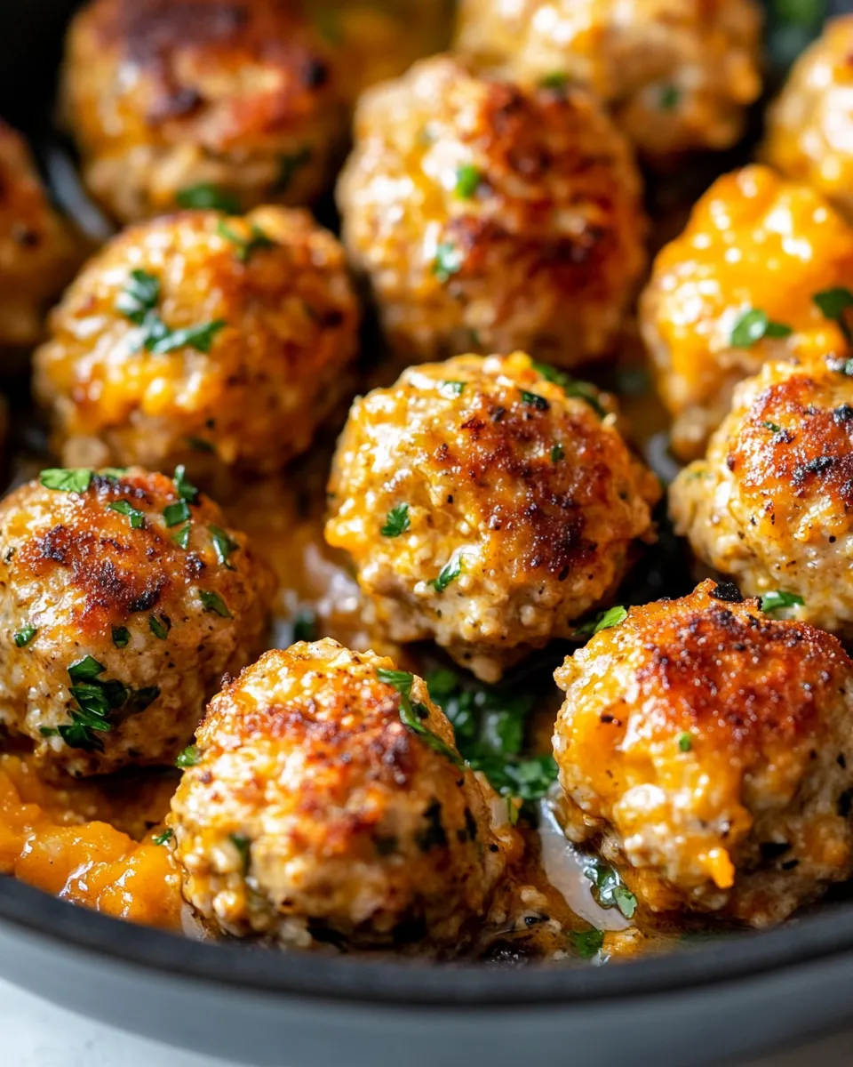 Easy Turkey Meatballs in Pumpkin Sage Sauce food shot