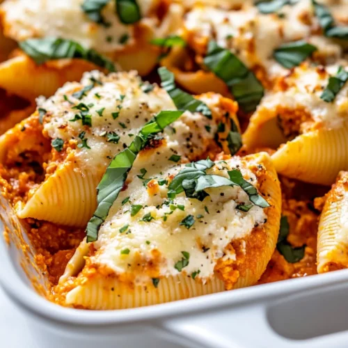 Homemade Vegan Pumpkin Ricotta Stuffed Shells food shot