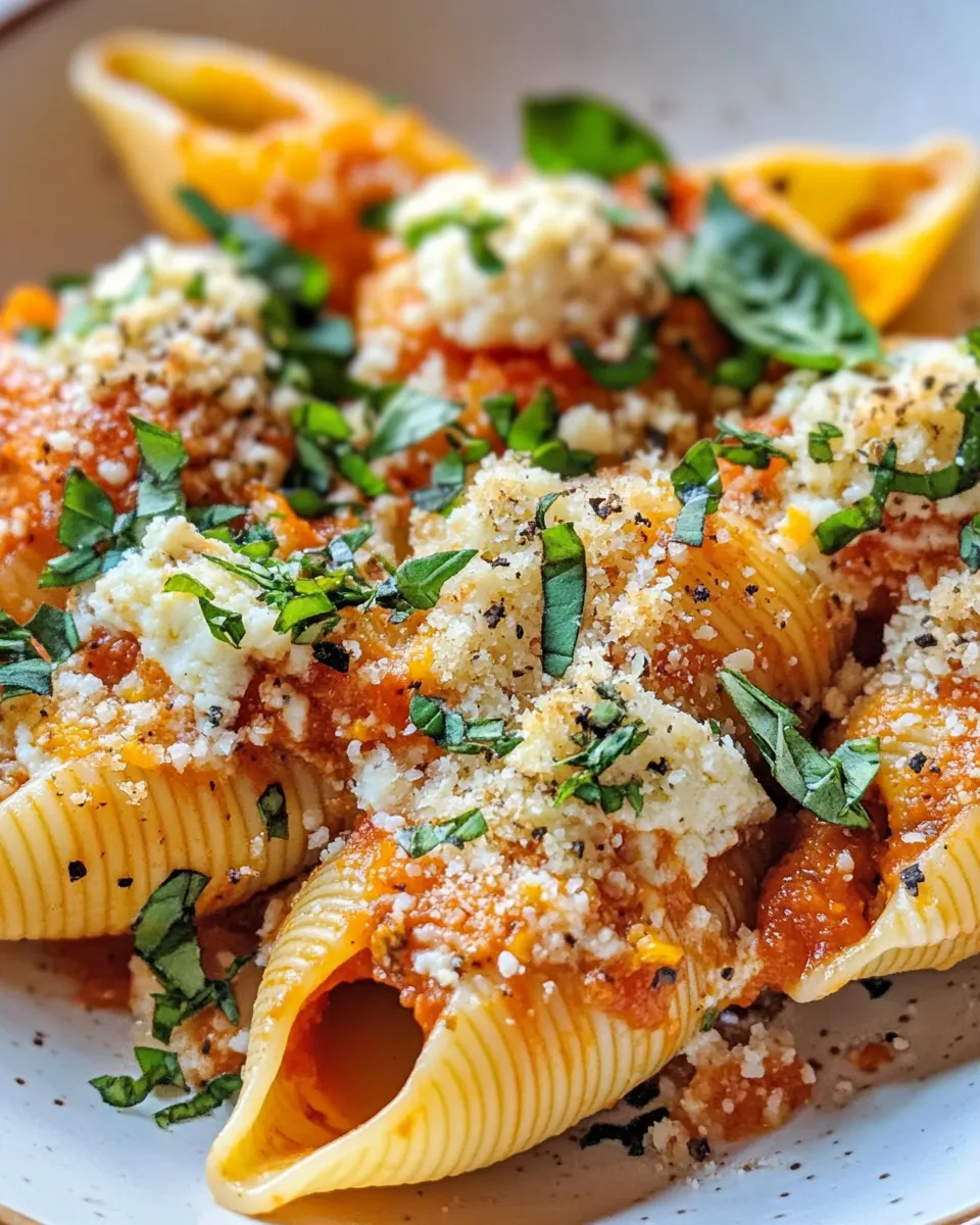 Easy Vegan Pumpkin Ricotta Stuffed Shells picture