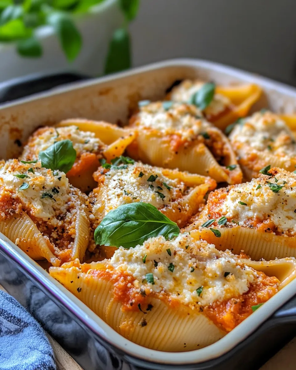 Delicious Vegan Pumpkin Ricotta Stuffed Shells dish photo