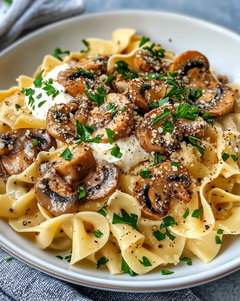 Homemade Vegetarian Mushroom Stroganoff photo