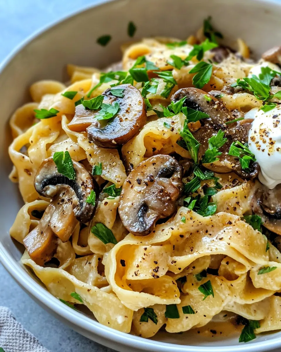 Classic Vegetarian Mushroom Stroganoff recipe image