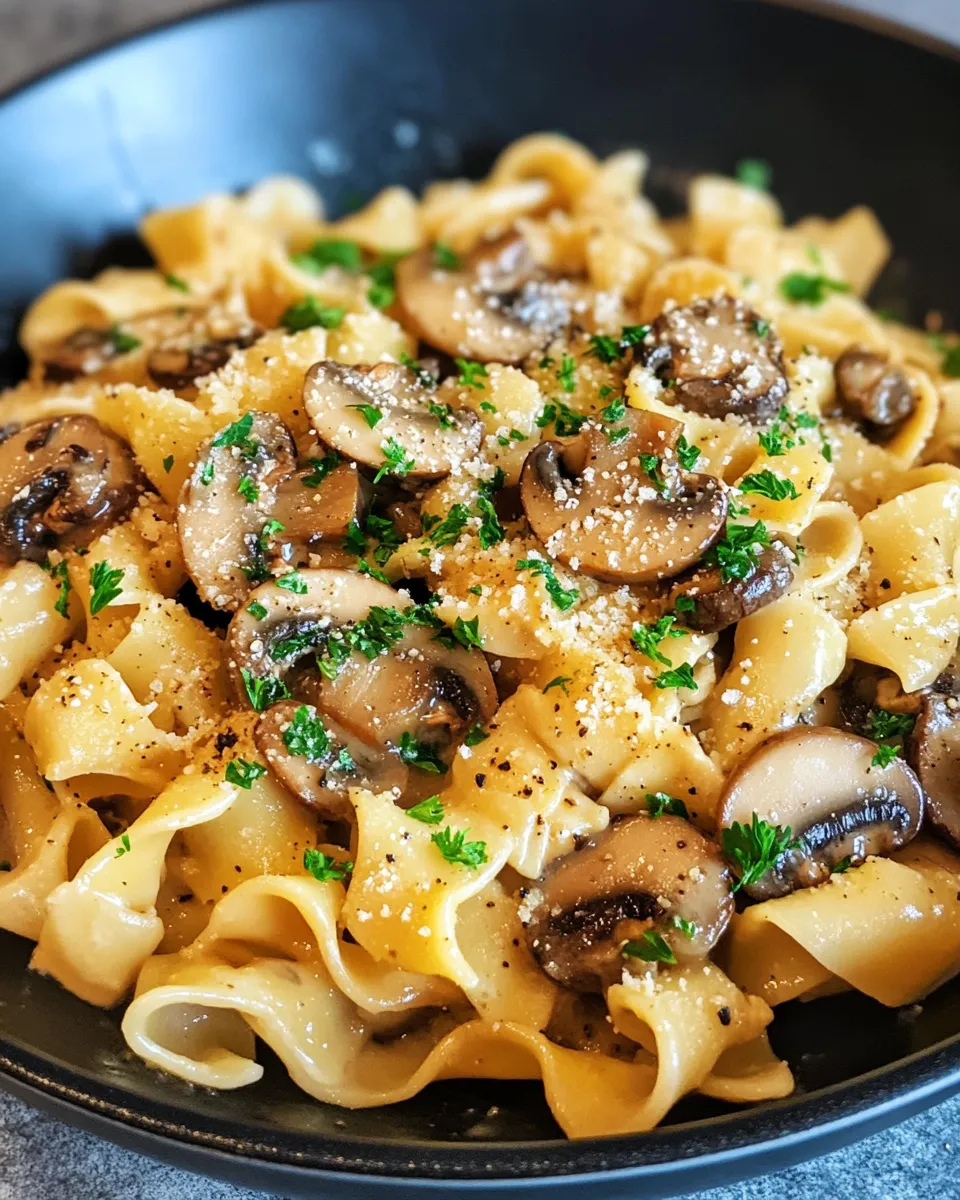 Easy Vegetarian Mushroom Stroganoff dish photo