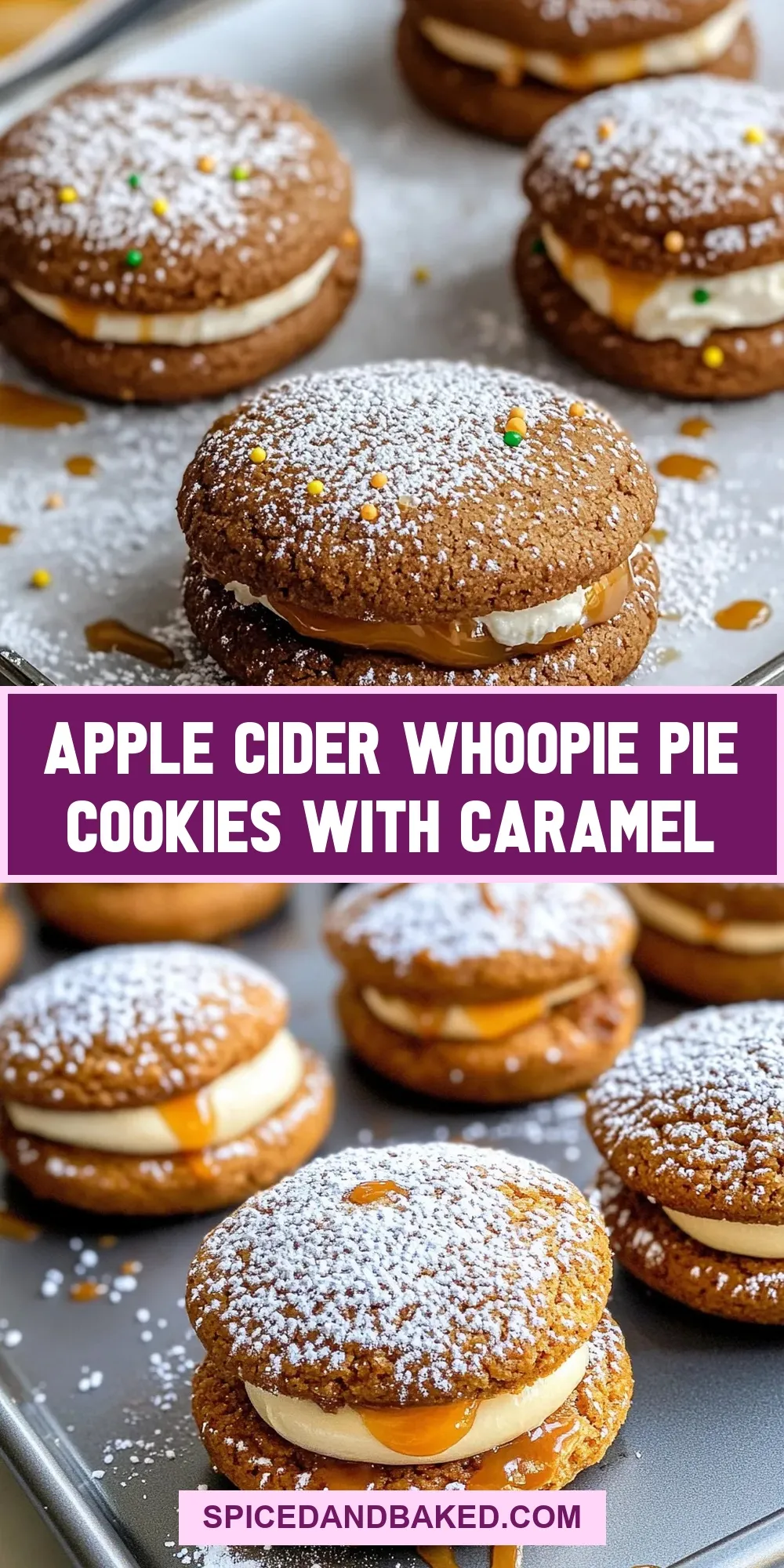Easy Apple Cider Whoopie Pie Cookies With Caramel Recipe
