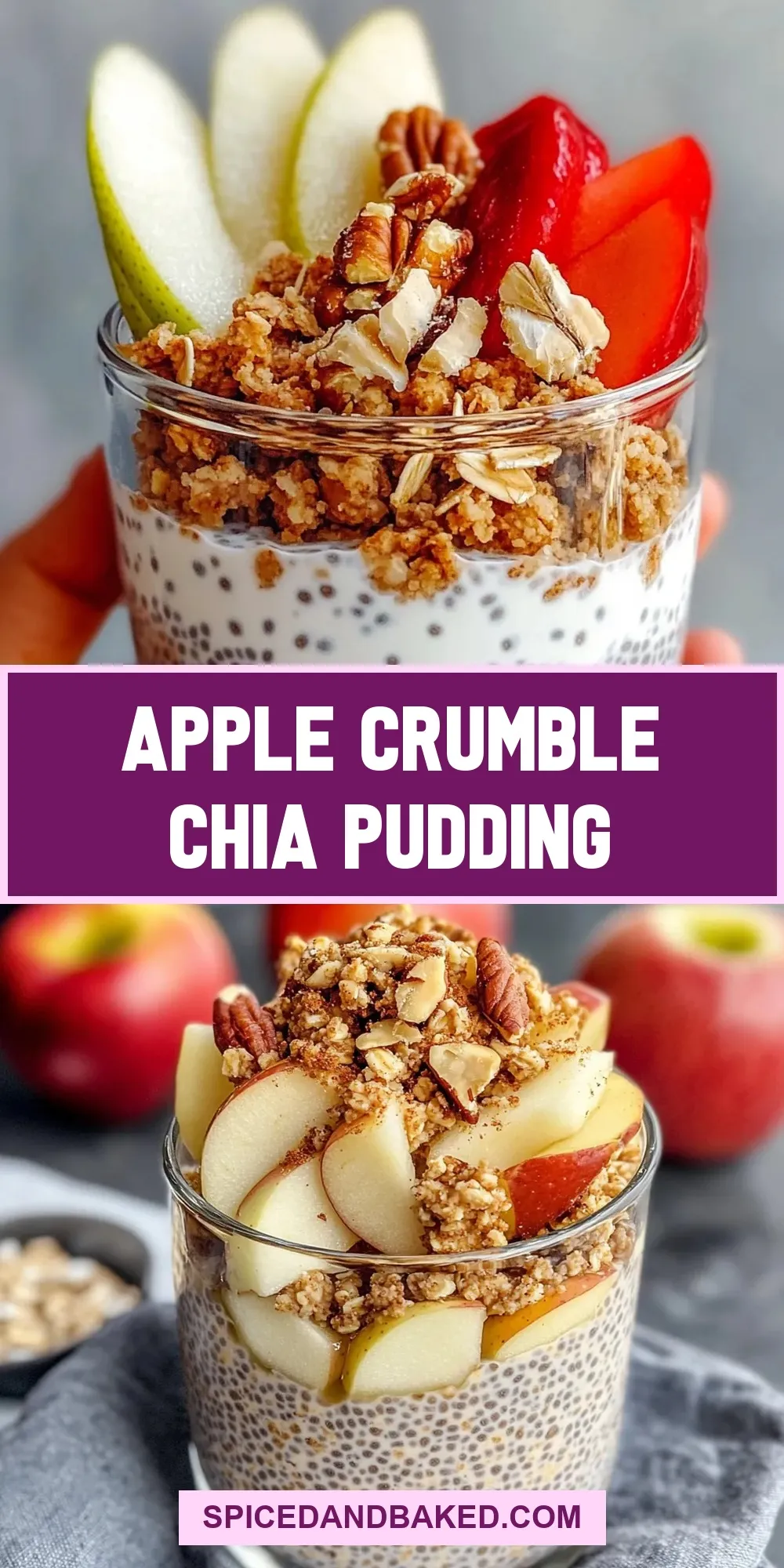 The Best Apple Crumble Chia Pudding Ever