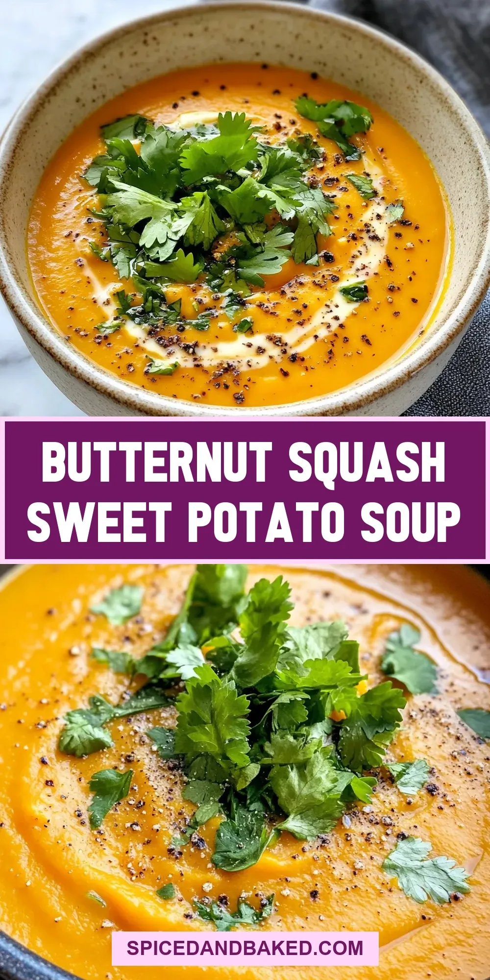 Butternut Squash Sweet Potato Soup Recipe