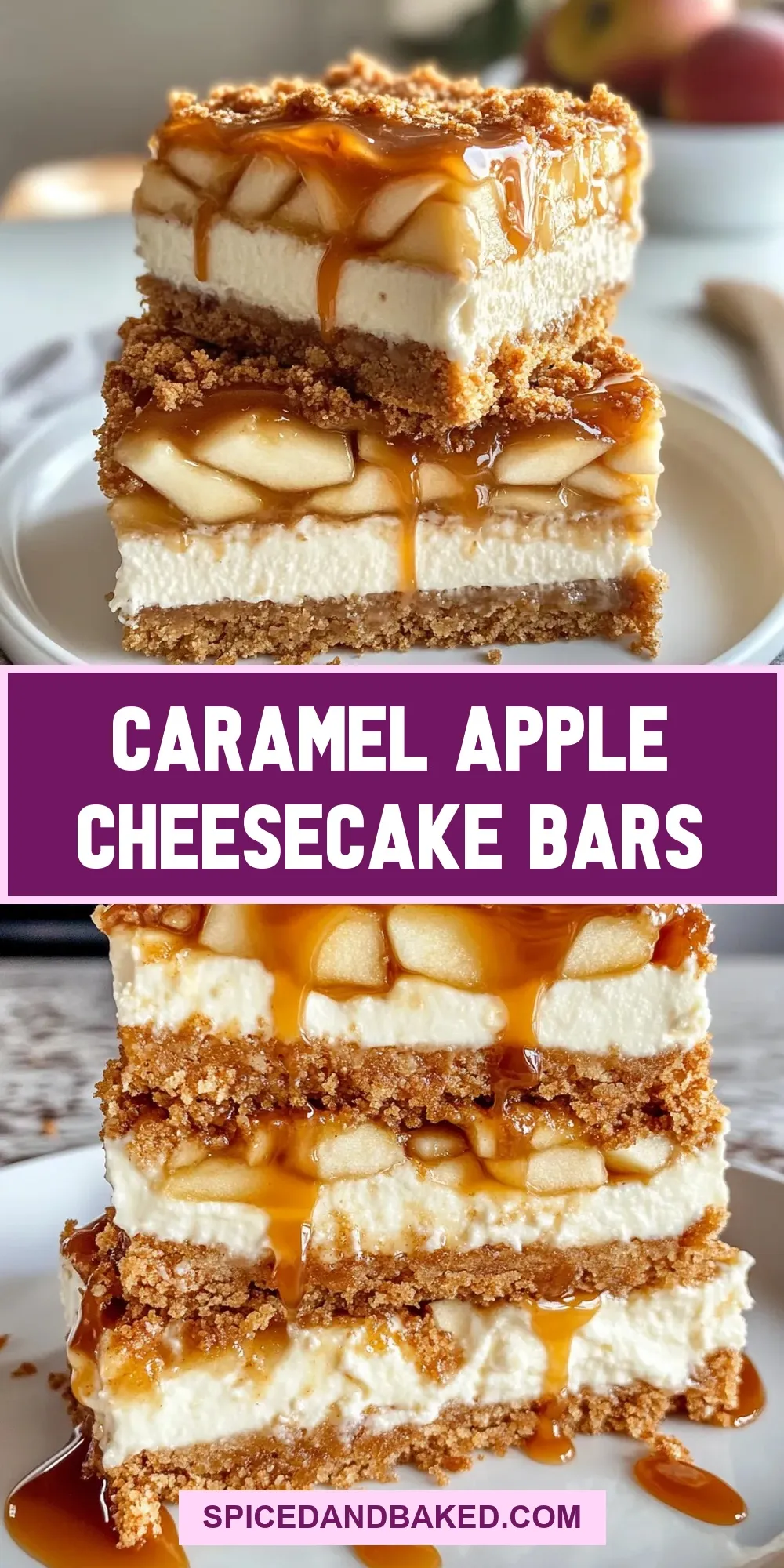 Caramel Apple Cheesecake Bars (Simple & Delicious)