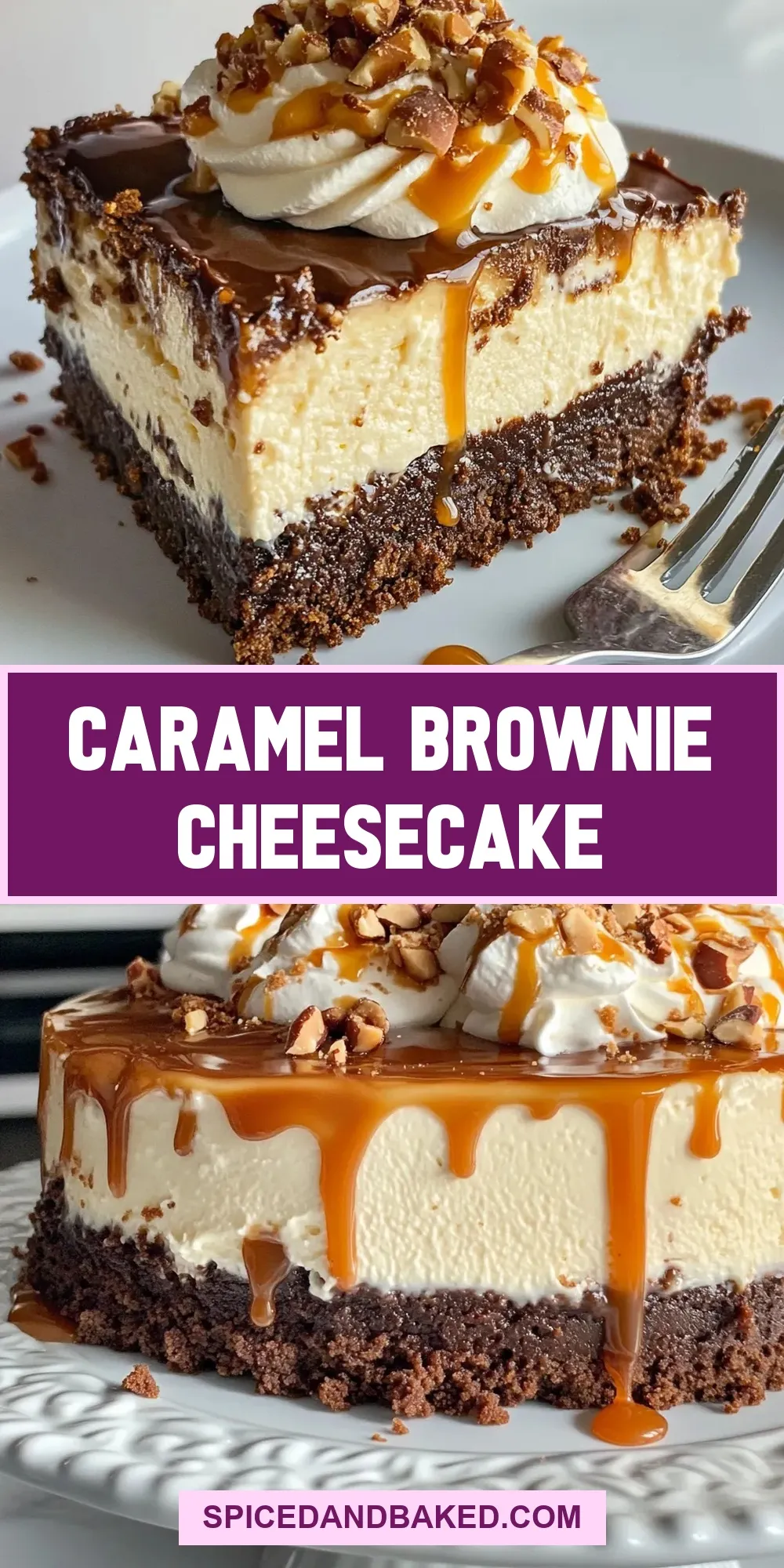 Caramel Brownie Cheesecake (Homemade & Delicious)