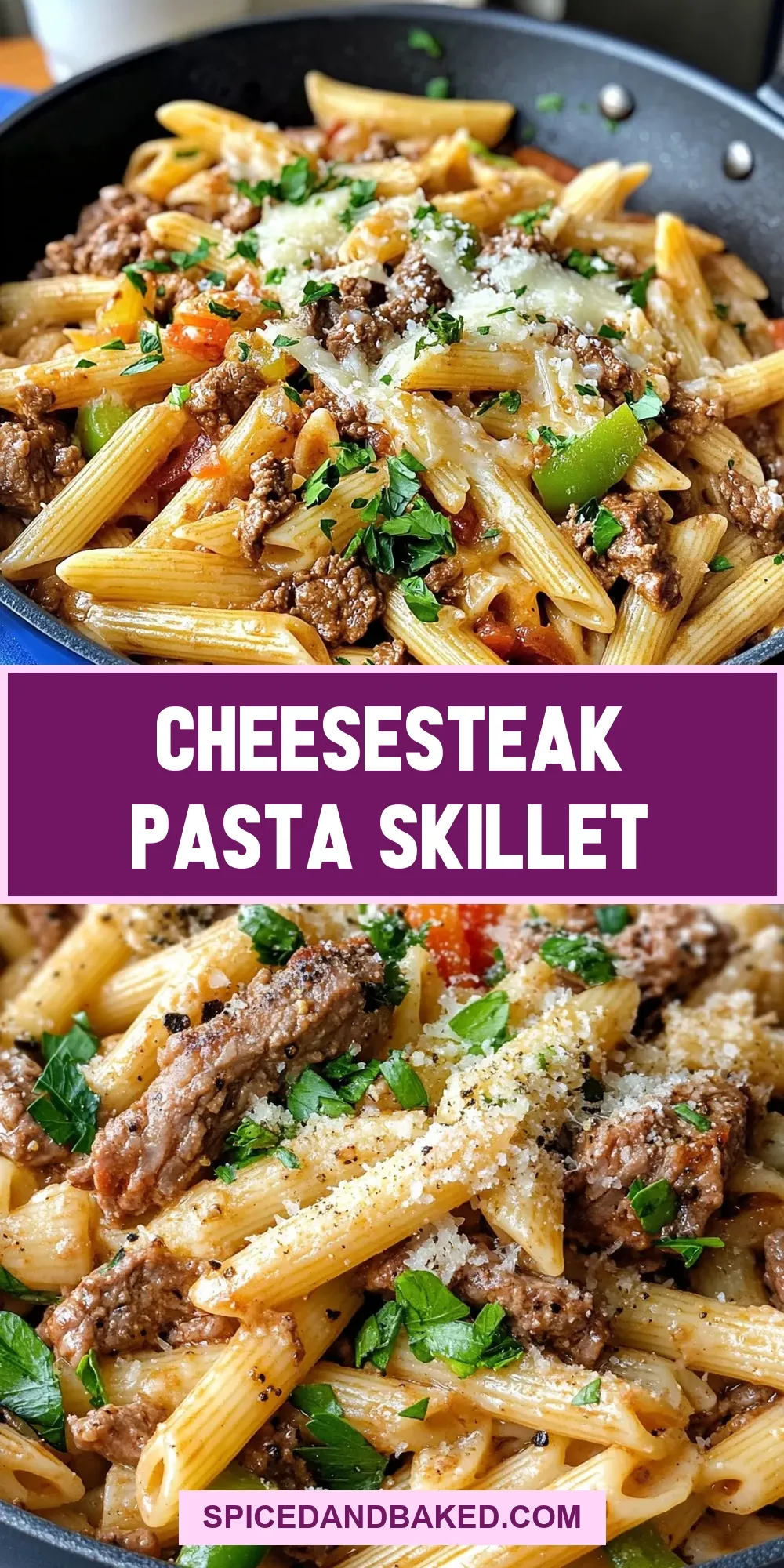 How To Make Flavorful Cheesesteak Pasta Skillet