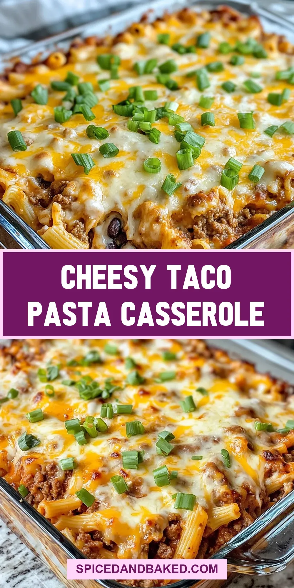 Cheesy Taco Pasta Casserole (Healthy & Delicious)