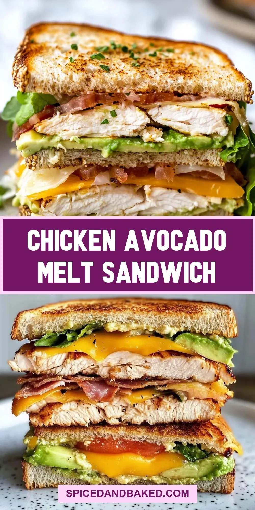 Chicken Avocado Melt Sandwich (Delicious & Delicious)