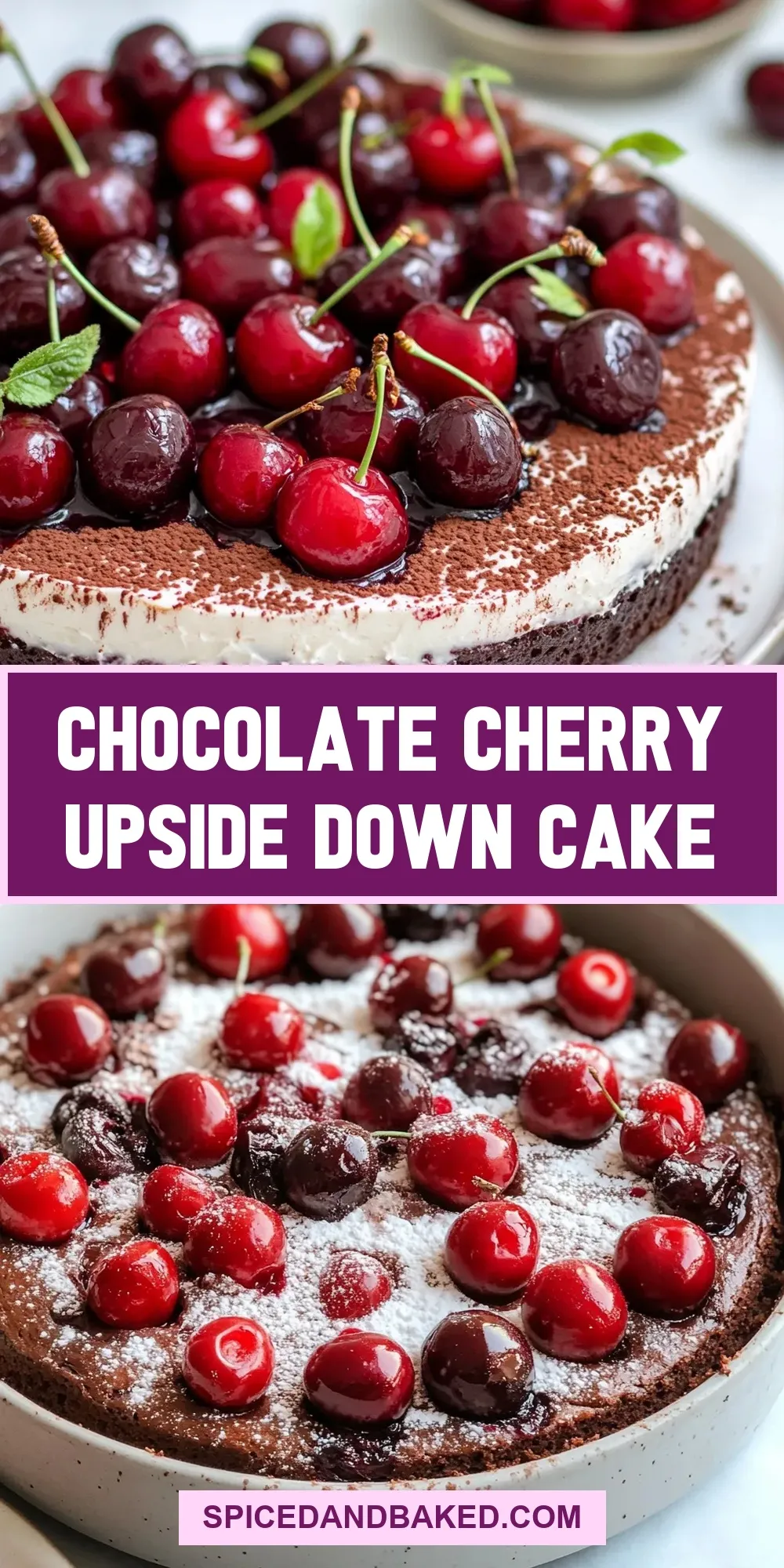 Chocolate Cherry Upside Down Cake Recipe