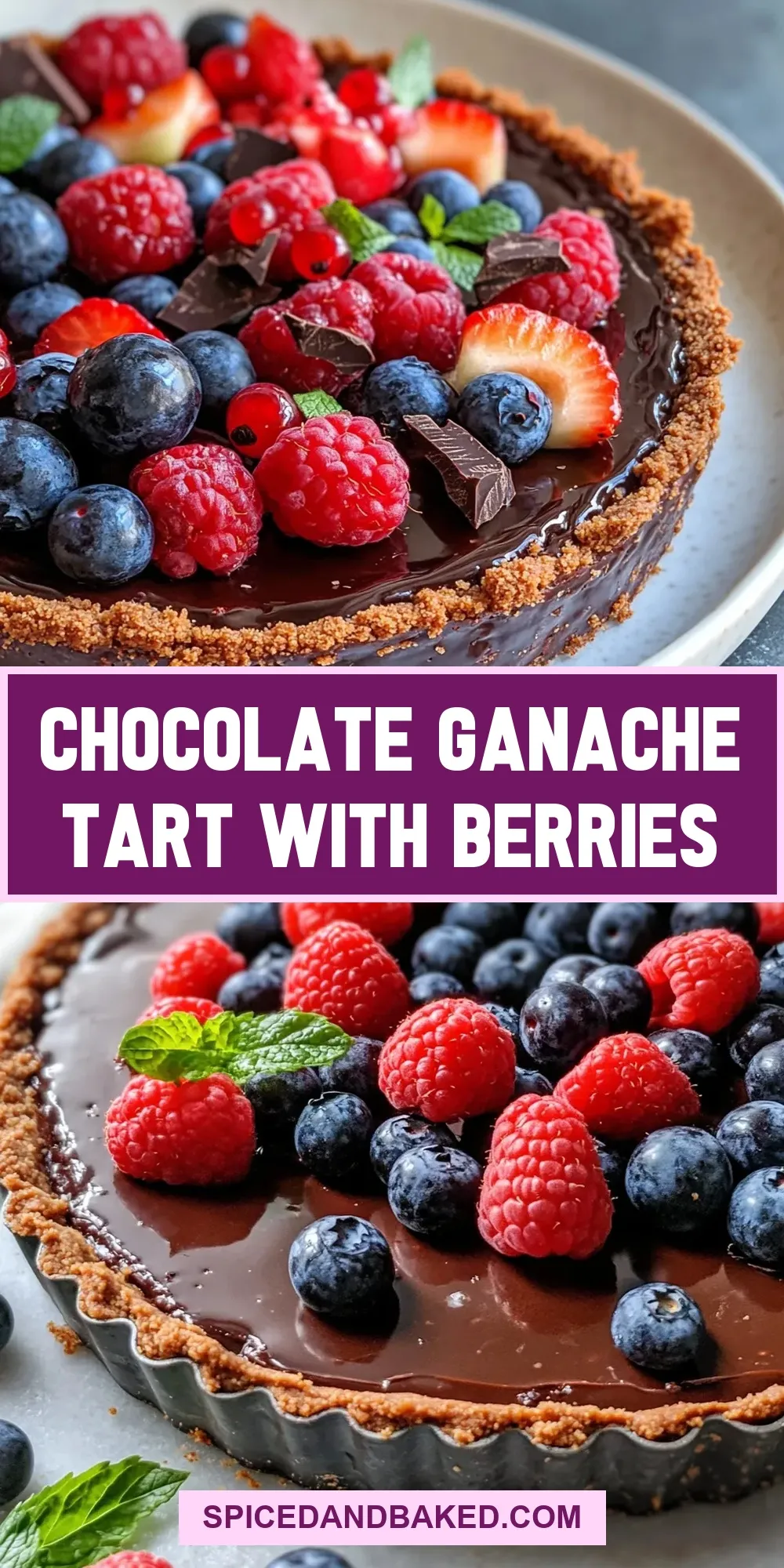Chocolate Ganache Tart With Berries (Creamy & Delicious)