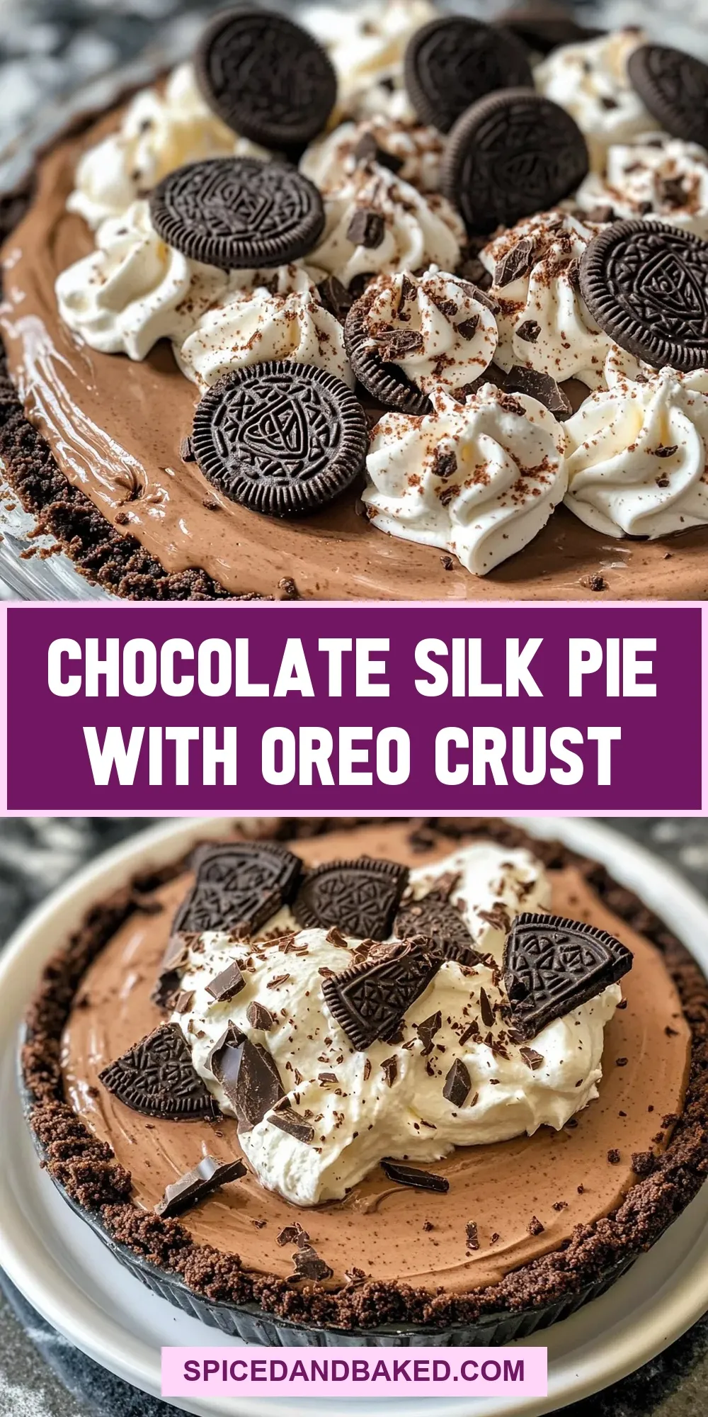 Quick Chocolate Silk Pie With Oreo Crust
