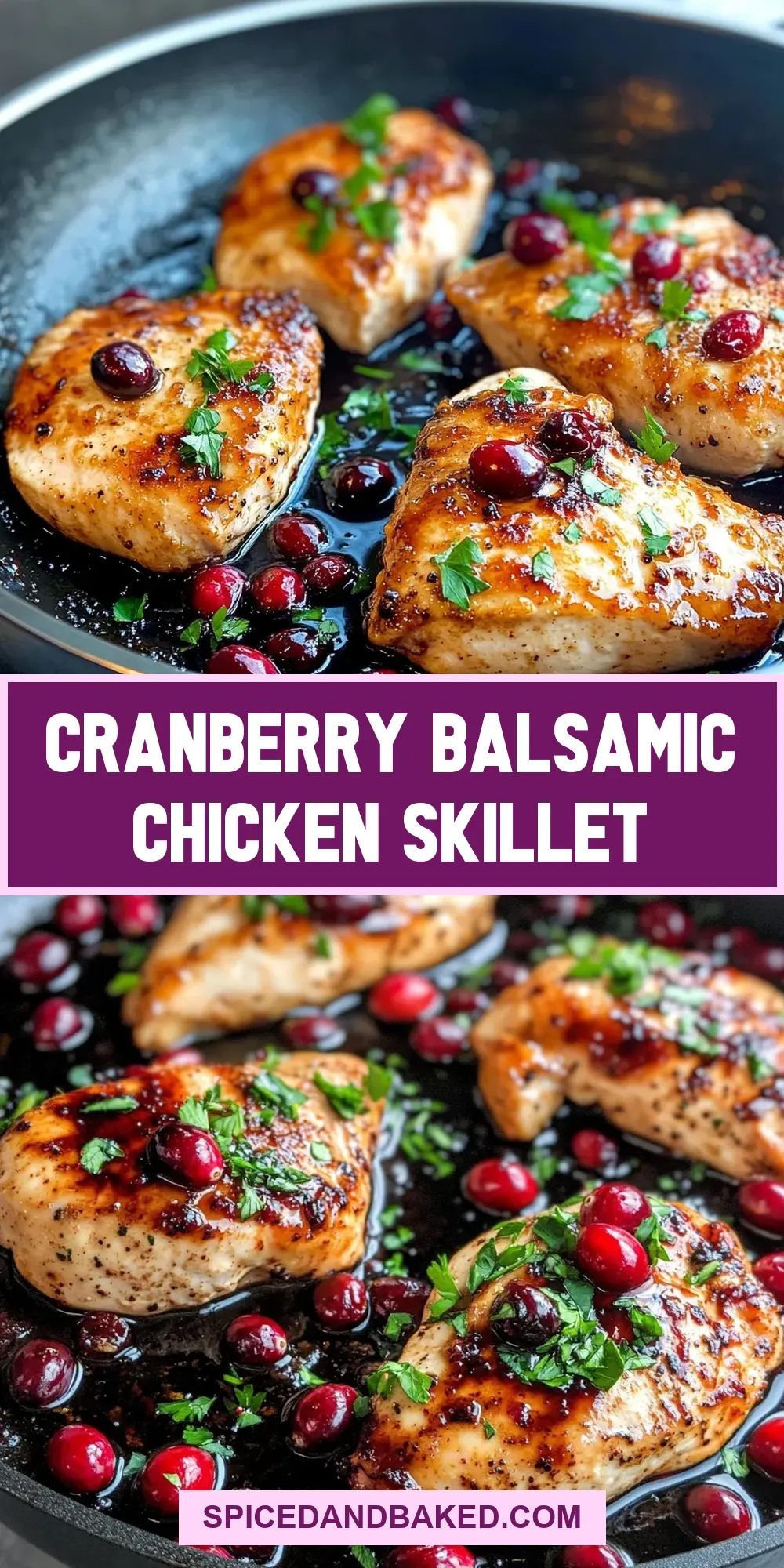 Cranberry Balsamic Chicken Skillet (Amazing & Delicious)