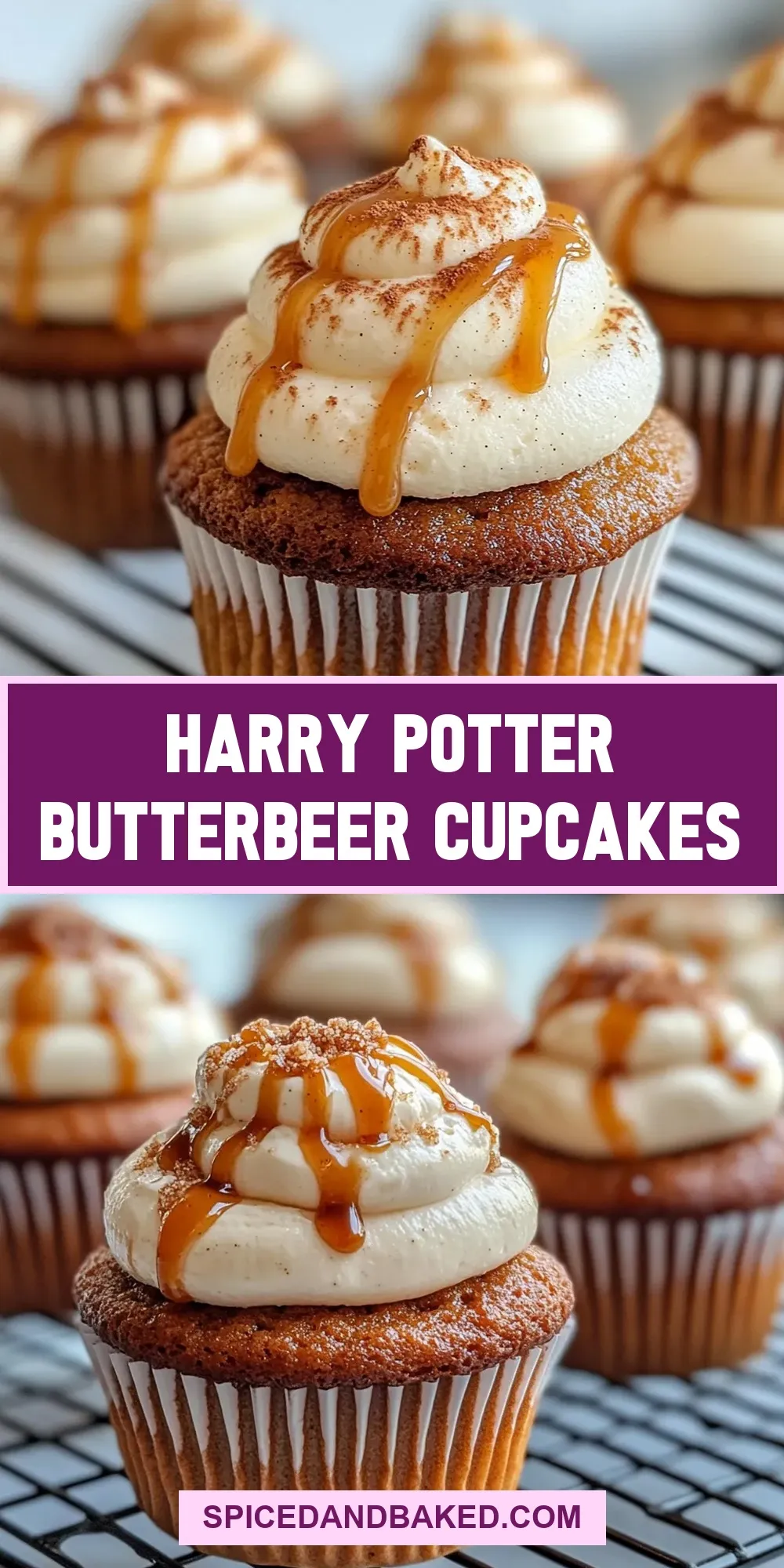 Savory Harry Potter Butterbeer Cupcakes