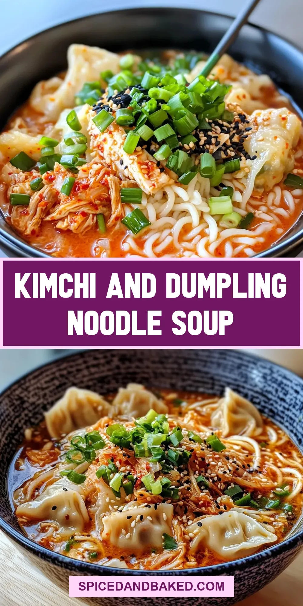 Easy Kimchi And Dumpling Noodle Soup Recipe