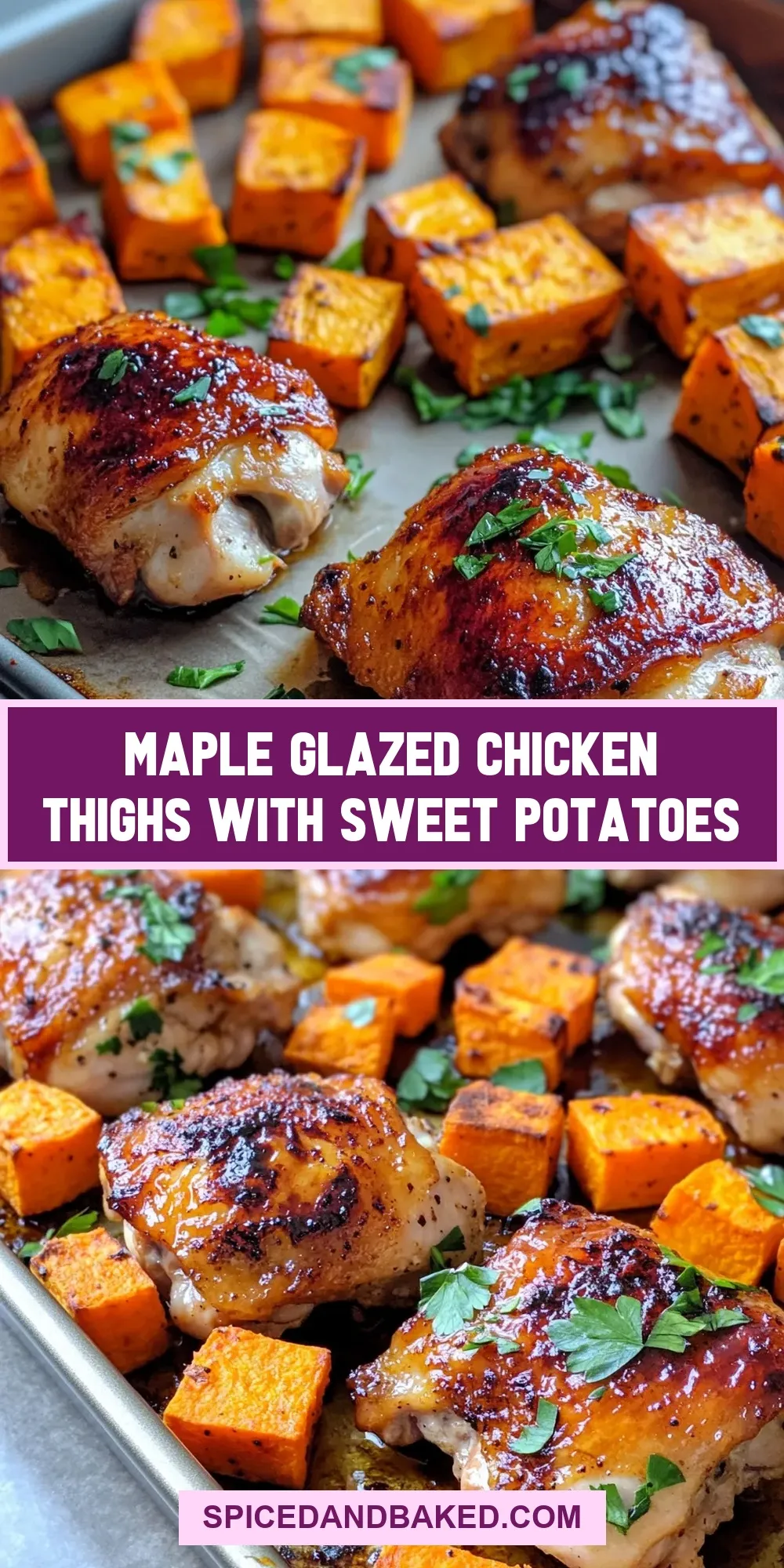 How To Make Amazing Maple Glazed Chicken Thighs With Sweet Potatoes